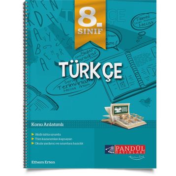 8. Sınıf Türkçe Defteri Pandül Yayınları