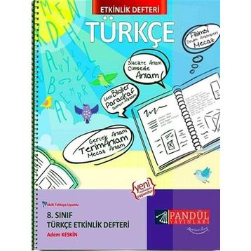 8. Sınıf Türkçe Etkinlik Defteri Pandül Yayınları