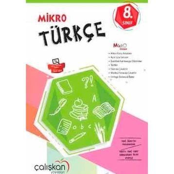 8. Sınıf Türkçe Mikro Defter Çalışkan Yayınları