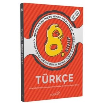 8. Sınıf Türkçe Mikro Defter Çalışkan Yayınları