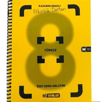 8. Sınıf Türkçe Özet Konu Anlatımlı Etkinlik Kitabı - Hız Yayınları