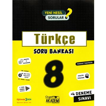 8. Sınıf Türkçe Soru Bankası-Üçgen Akademi Yayınları