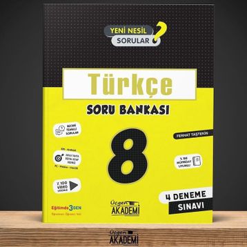 8. Sınıf Türkçe Soru Bankası-Üçgen Akademi Yayınları
