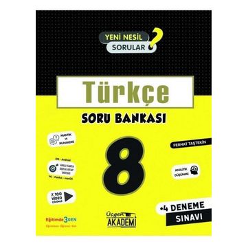 8. Sınıf Türkçe Soru Bankası-Üçgen Akademi Yayınları
