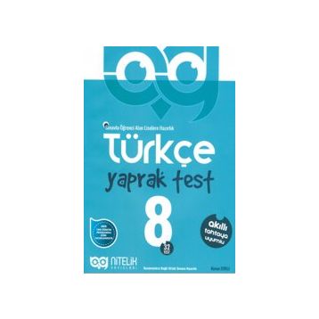 8. Sınıf Türkçe Yaprak Test Nitelik Yayınları
