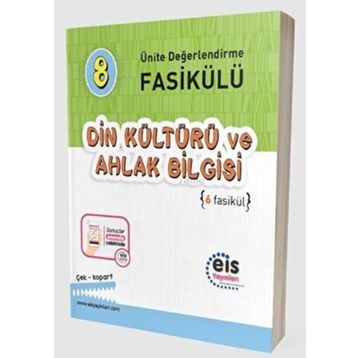 8. Sınıf Ünite Değerlendirme Fasikülü 1-5 Din Kültürü ve Ahlak Bilgisi Eis Yayınları