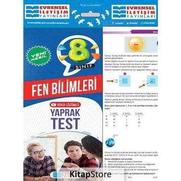 8. Sınıf Yeni Nesil Fen Bilimleri Yaprak Testler-Damla Yayınları