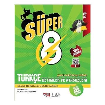 8.Sınıf Yeni Nesil Süper Türkçe Deyimler ve Atasözleri Soru Bankası Nitelik Yayınları