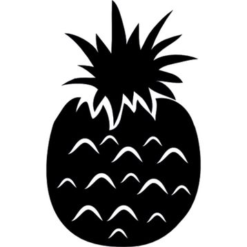 80 cm Ananas Folyo Sticker