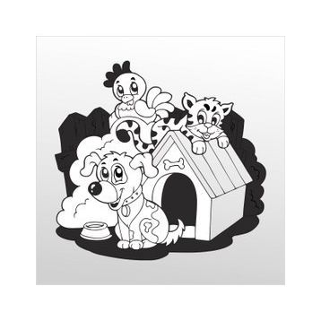 80 cm Tatlı Hayvanlar Folyo Sticker