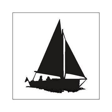 80 cm Yelkenli Tekne Folyo Sticker