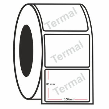 80x100 mm 450'lik Rulo Termal Etiket