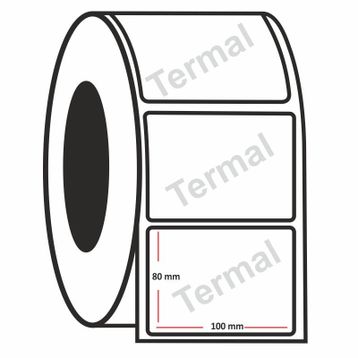 80x100 mm 450'lik Rulo Termal Etiket