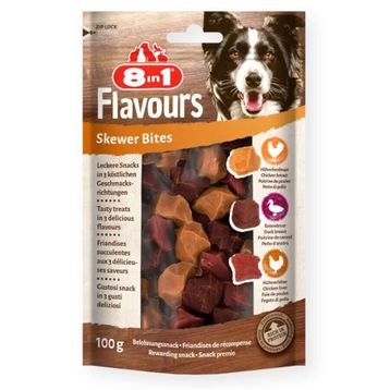 8in1 100 gr Flavours Skewer Bites Tavuk ve Ördek Göğsü Köpek Ödülü