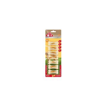 8in1 Delights Bones Small 7'li XS Köpekler için Tavuklu Ağız Bakım Pres Kemik