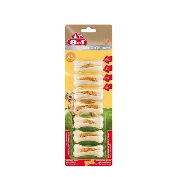 8in1 Delights Bones Small 7'li XS Köpekler için Tavuklu Ağız Bakım Pres Kemik
