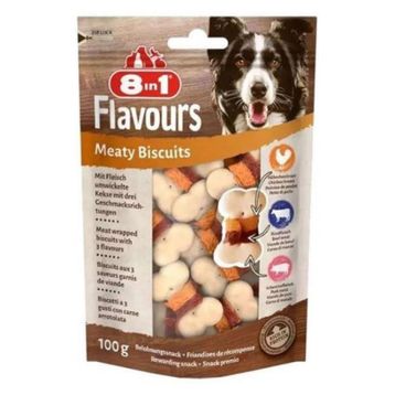 8in1 Flavours Meaty Biscuits 85 gr Köpek Ödülü
