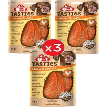 8in1 Tasties Breast 3x85 gr Tavuk Göğsü Köpek Ödülü