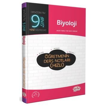 9. Sınıf Biyoloji Öğretmenin Ders Notları Editör Yayınları