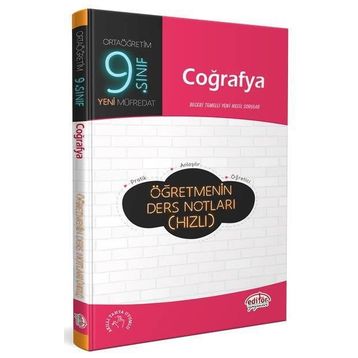 9. Sınıf Coğrafya Öğretmenin Ders Notları Hızlı - Editör Yayınları