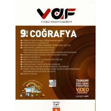 9. Sınıf Coğrafya VAF Serisi-Çap Yayınları