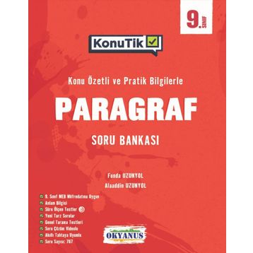 9. Sınıf Paragraf Konu Tik Konu Özetli Soru Bankası Okyanus Yayınları