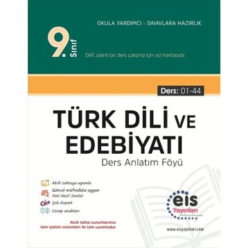 9. Sınıf Türk Dili ve Edebiyatı Daf Ders Anlatım Föyleri 1- 44 Eis Yayınları