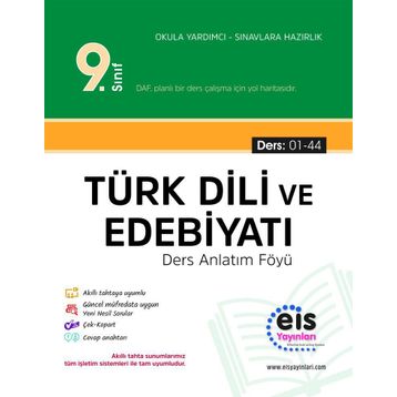 9. Sınıf Türk Dili ve Edebiyatı Daf Ders Anlatım Föyleri 1- 44 Eis Yayınları