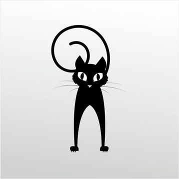 90 cm Folyo Şaşkın Kedi Sticker