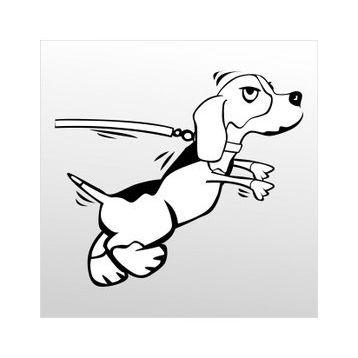 90 cm Kızgın Köpek Folyo Sticker