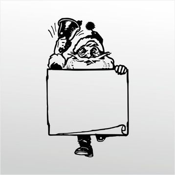 90 cm Noel Baba Folyo Sticker