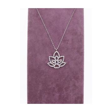 925 Ayar Gümüş Lotus Çiçeği Kolye