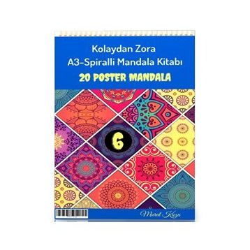 A-3 Spiralli Kolaydan Zora Mandala Kitabı