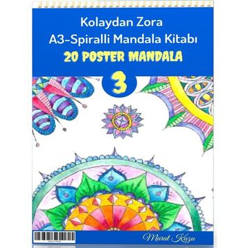 A-3 Spiralli Kolaydan Zora Mandala Kitabı