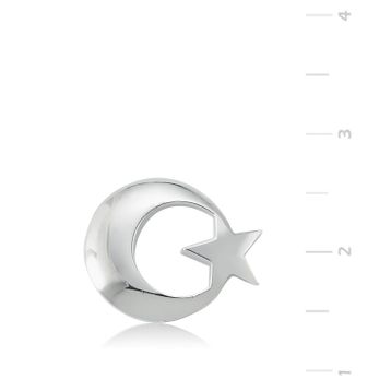 A.C Silvers Ay Yıldız Gümüş Rozet