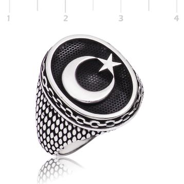 A.C Silvers Ay Yıldız Gümüş Yüzük