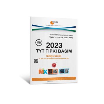 A Yayınları - 2023 TYT Tıpkı Basım Deneme Sınavı Bire Bir ÖSYM Çıkmış Sorular