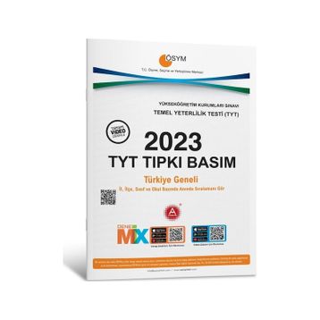A Yayınları - 2023 TYT Tıpkı Basım Deneme Sınavı Bire Bir ÖSYM Çıkmış Sorular