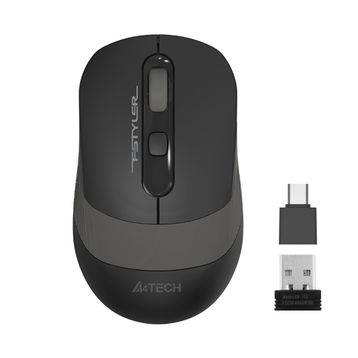 A4-Tech FG10CS Air2 Grey Silent Fstyler 2.4 Ghz 10-15 mt 4 Buton Nano Alıcı Kablosuz Optik Mouse