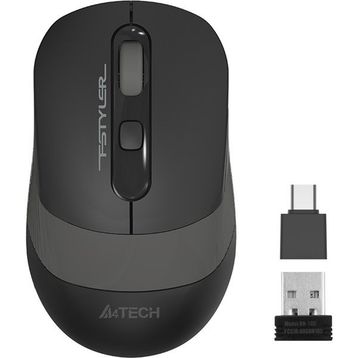 A4-Tech FG10CS Air2 Grey Silent Fstyler 2.4 Ghz 10-15 mt 4 Buton Nano Alıcı Kablosuz Optik Mouse