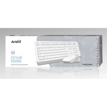 A4Tech FG1010 Beyaz Q Kablosuz Klavye Mouse Seti
