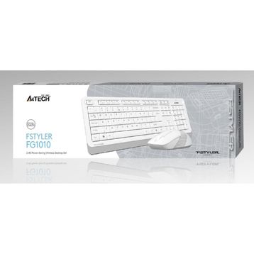 A4Tech FG1010 Beyaz Q Kablosuz Klavye Mouse Seti