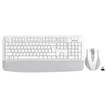 A4Tech FG2500S Plus Beyaz Kablosuz Klavye Mouse Seti