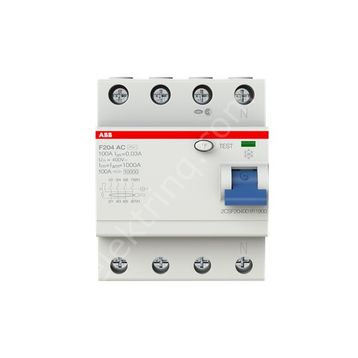 ABB 2CSF204001R1900 4x100A 30mA AC F204 Kaçak Akım Koruma Röle