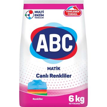 ABC Matik 6 kg Canlı Renkler Toz Çamaşır Deterjanı