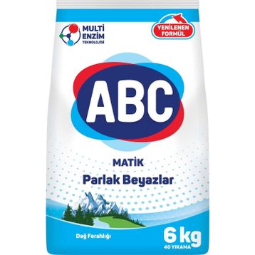 ABC Matik 6 kg Dağ Esintisi Parlak Beyazlar Çamaşır Deterjanı