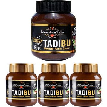 Abdurrahman Tatlıcı Tadıbu 330 gr Bitterli + 3x330 gr Kakaolu Fındık Ezmesi