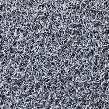 Abk Plastik 120x400 cm Gri Kıvırcık Kaymaz Yolluk Paspas Halı