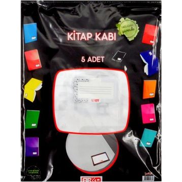 Abka 22.5x28 cm 5'li Şeffaf Hazır Kitap Kabı