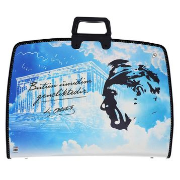 Abka Art Atatürk Baskılı 38x55 cm Proje Çantası